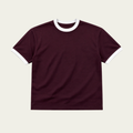 Ringer burgundy tee
