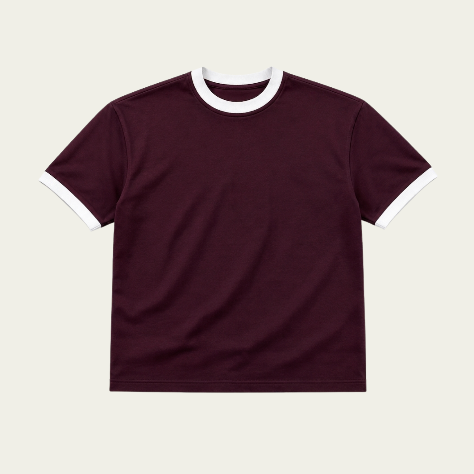 Ringer burgundy tee