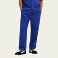 BLUE PURE LINEN PANTS