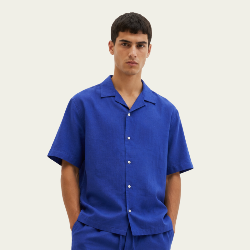 BLUE SHIRT SHORT SLEEVE