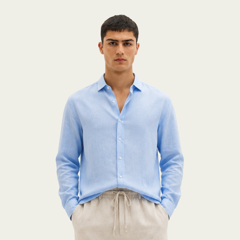 BABY BLUE SHIRT LONG SLEEVE