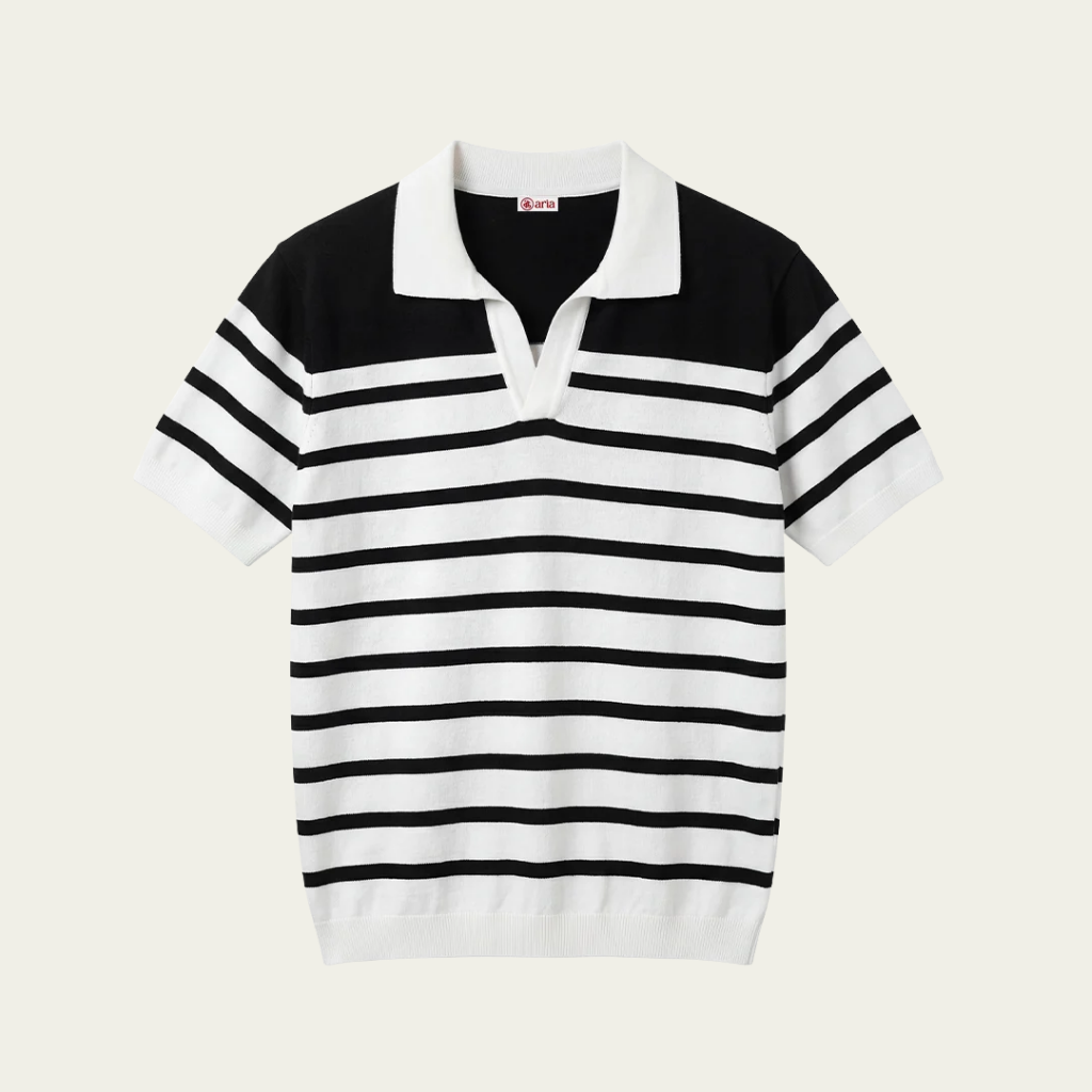 Stripe Knit Polo