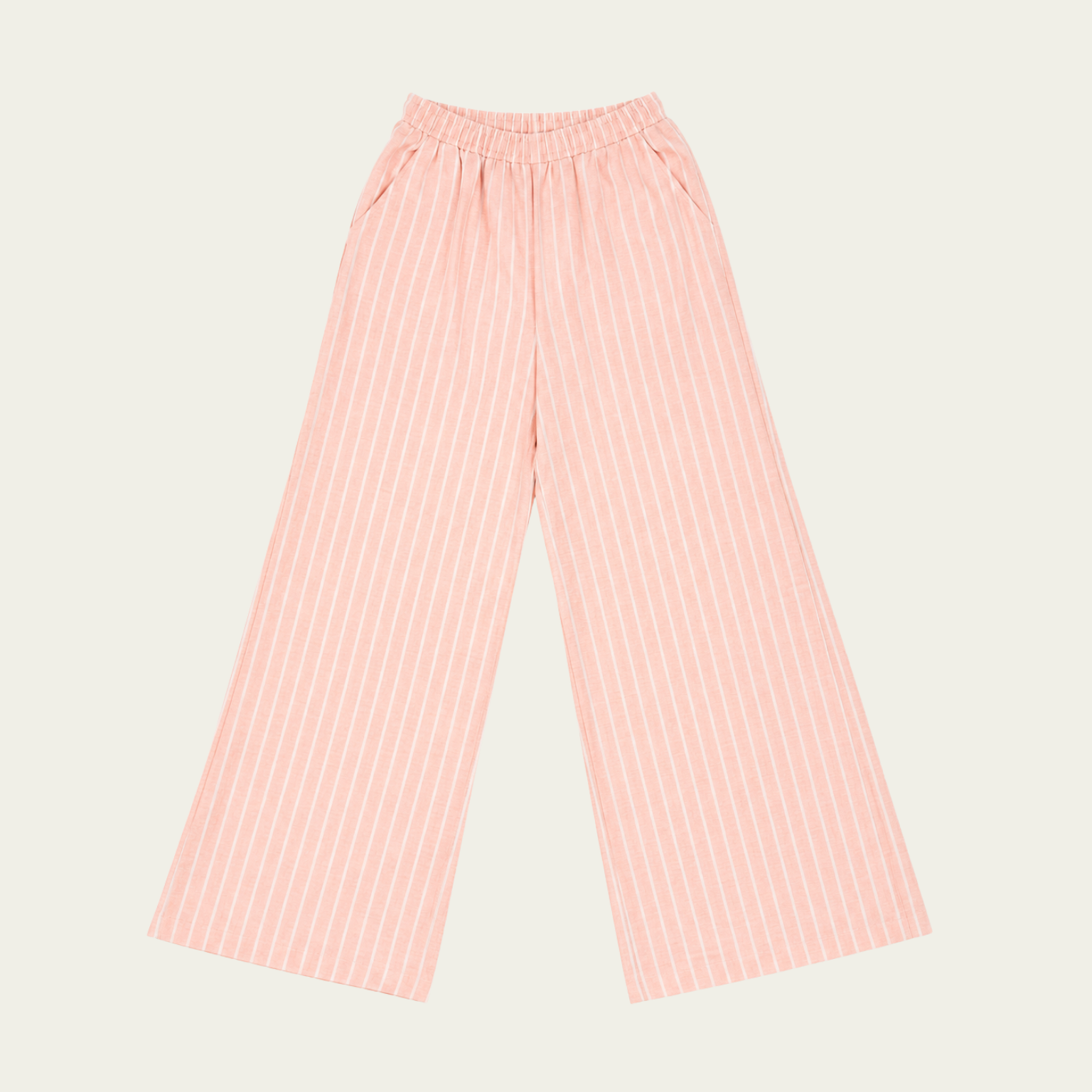 PINK x WHITE STRIPED LINEN PANTS