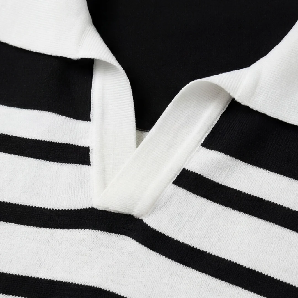 Stripe Knit Polo