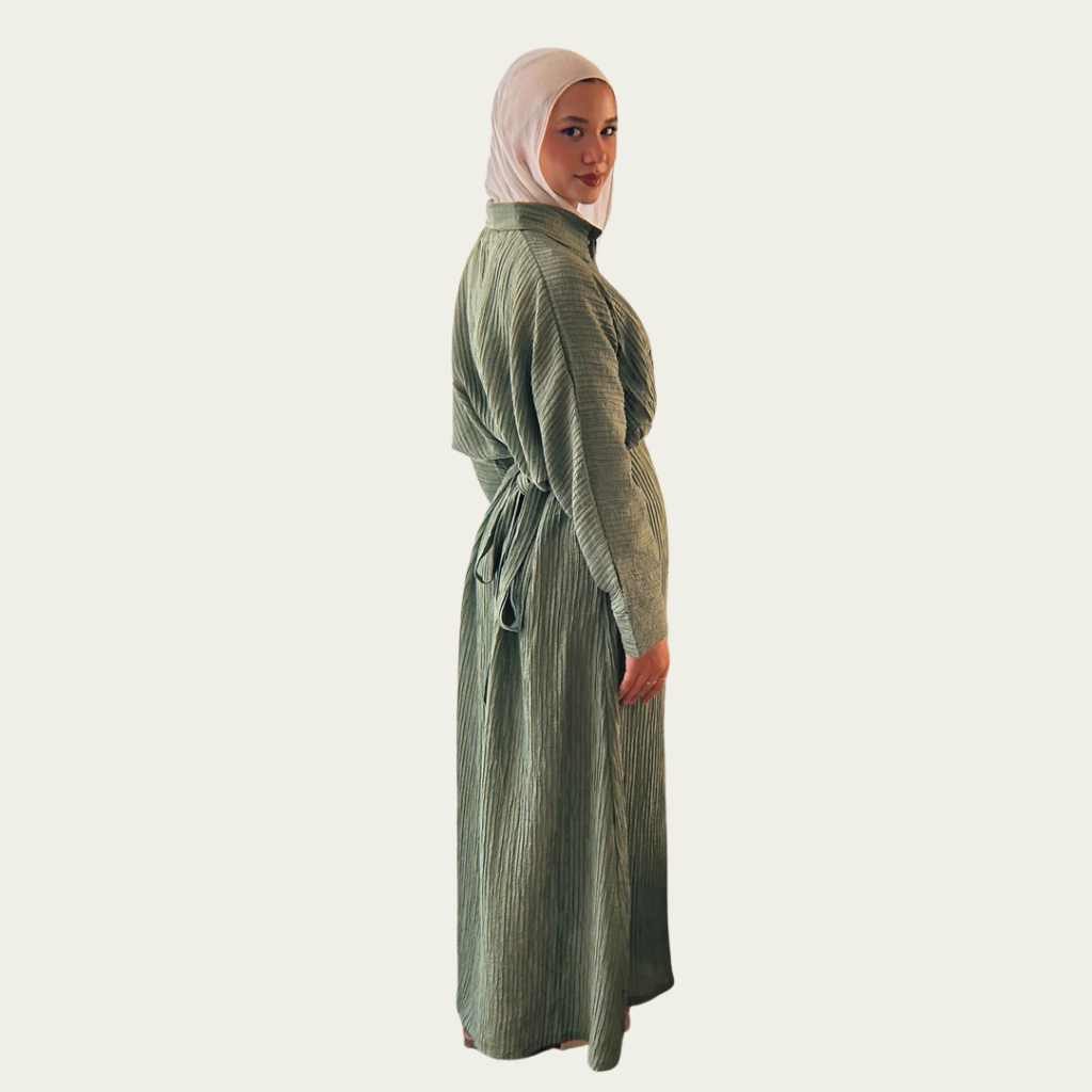 Dreamy Crinkled Dress - Olive
