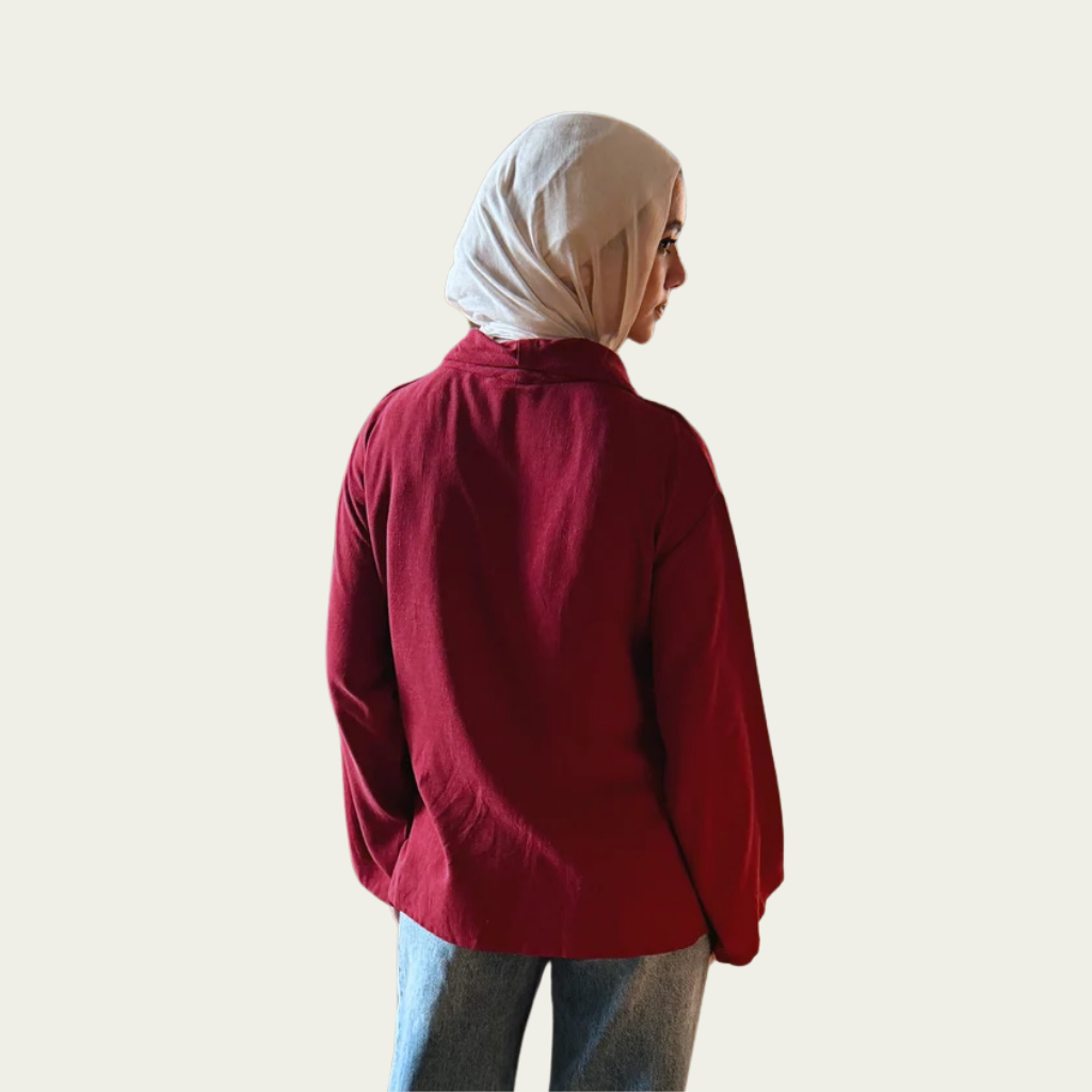 Softly Wrap Kimono - Deep Burgundy