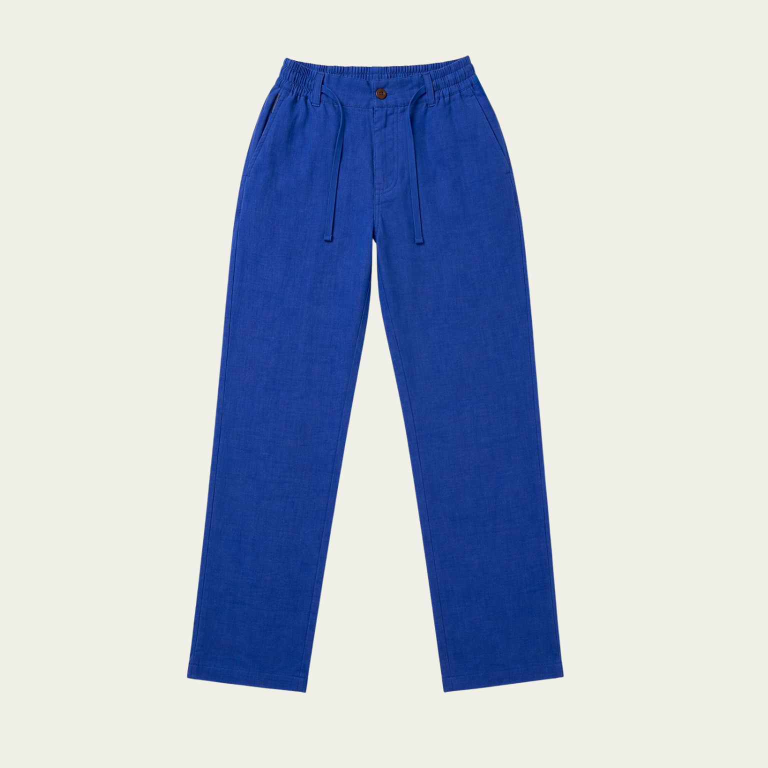BLUE PURE LINEN PANTS