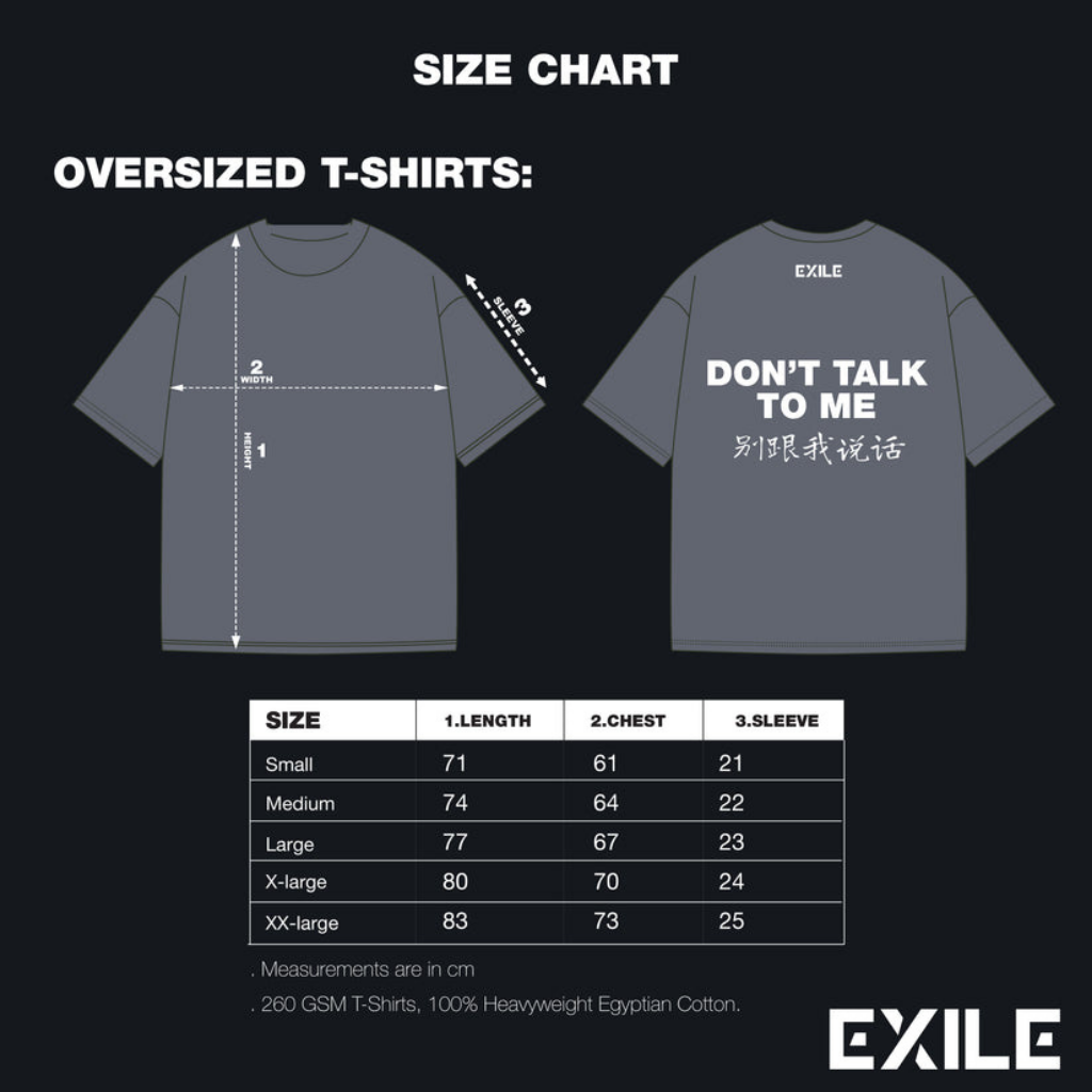 "Don't Talk To Me" Oversized tee