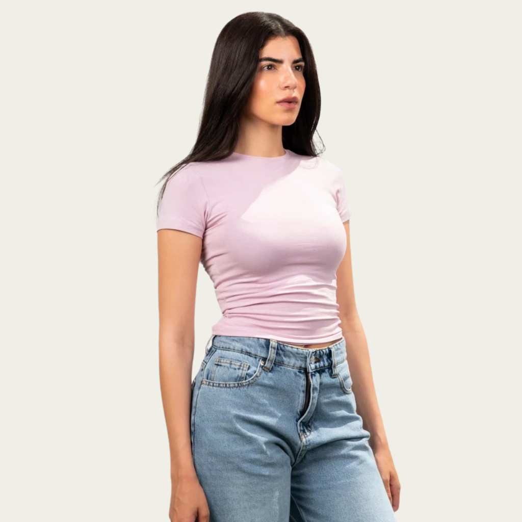 Short Sleeve Pink Top