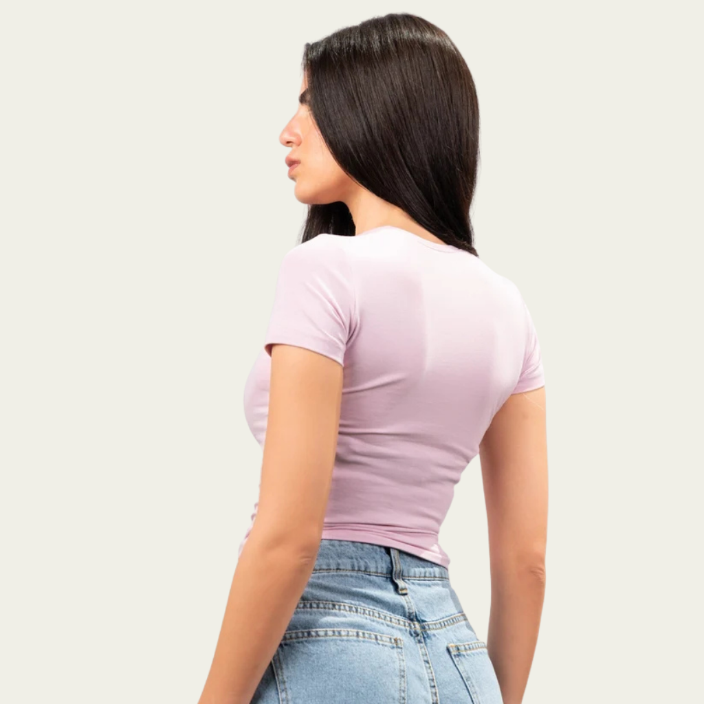 Short Sleeve Pink Top
