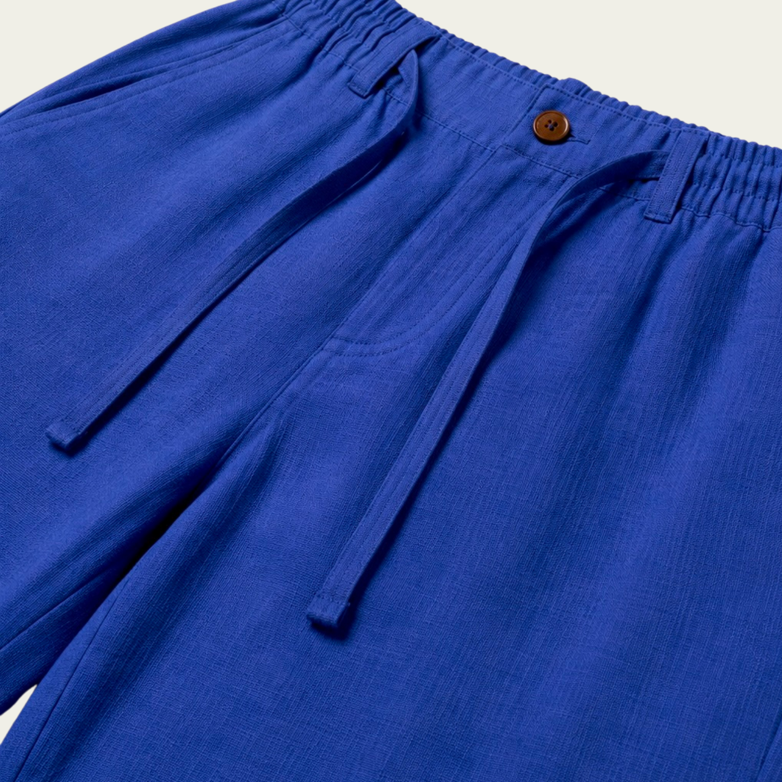 BLUE PURE LINEN PANTS
