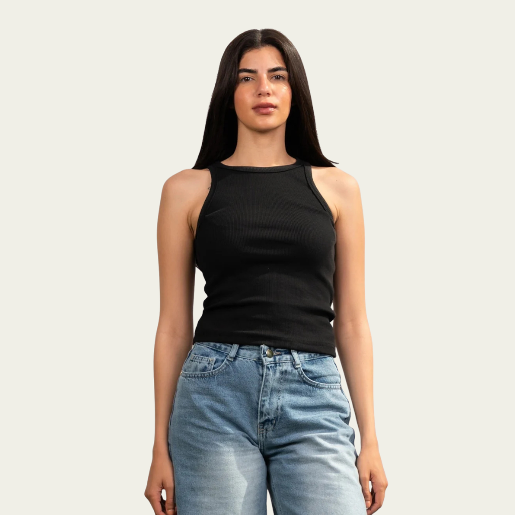 Tank Ripped Black Top