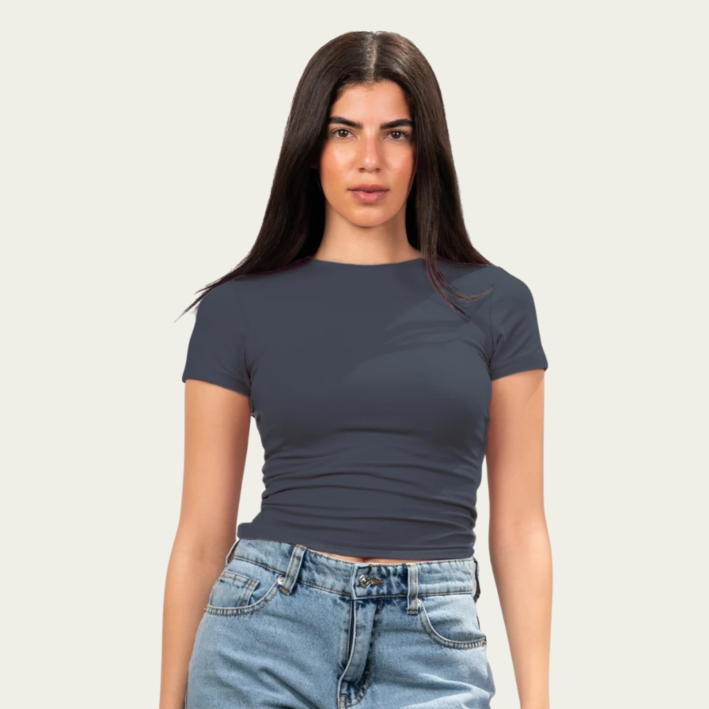 Short Sleeve Grey Top