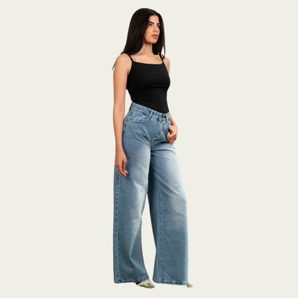 Curve - High Waist Light Blue Denim