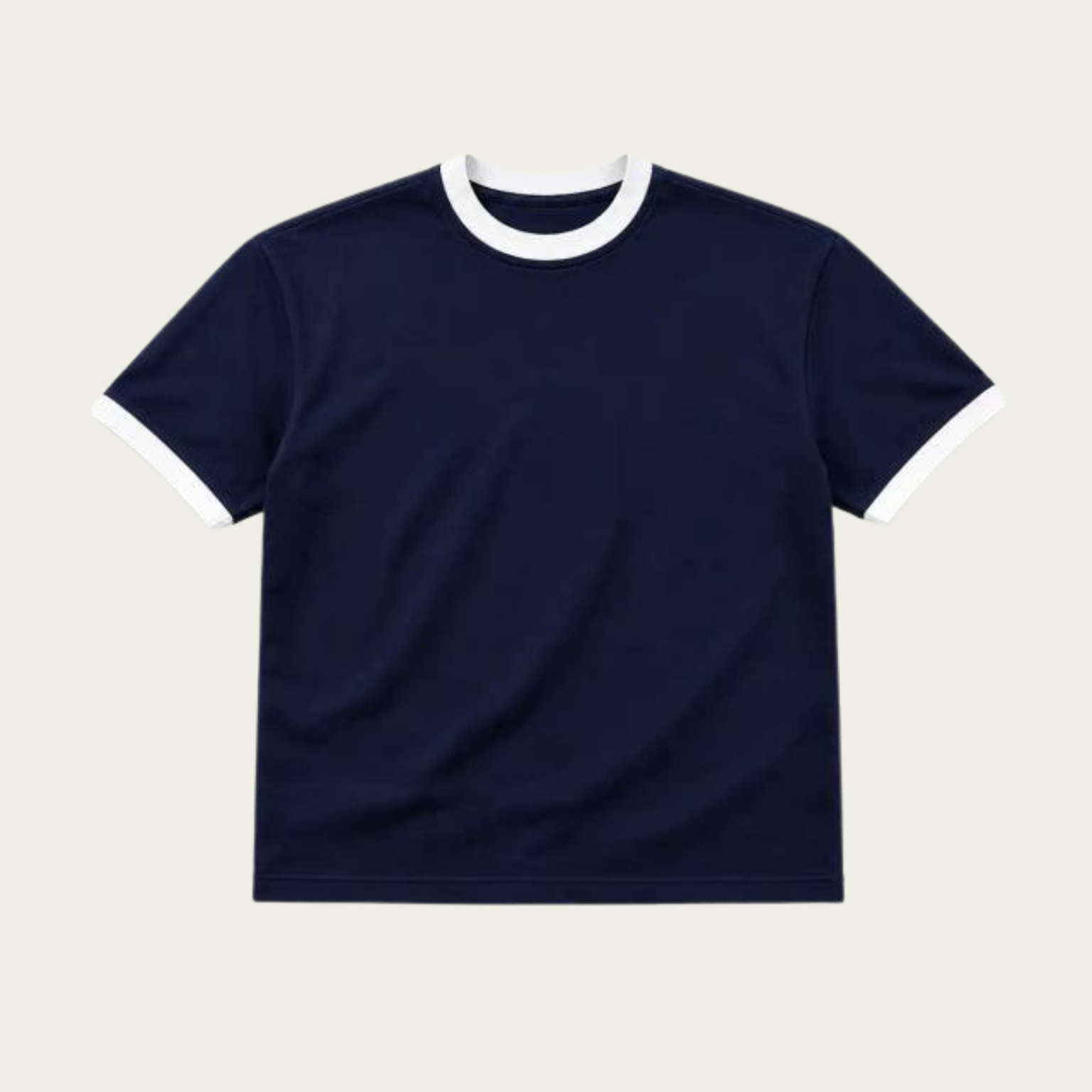 Ringer navy tee