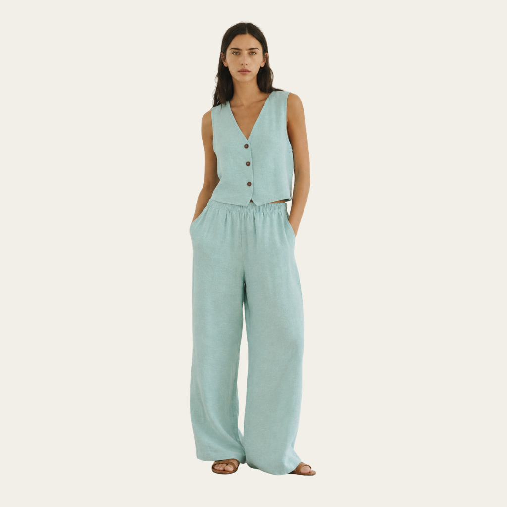 MINT LINEN PANTS